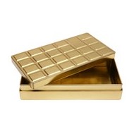 Tablette chocolat métalisée, or, 1 pièce