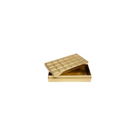 Tablette chocolat métalissée, or, 1 pièce