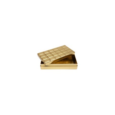 Tablette chocolat métalissée, or, 1 pièce