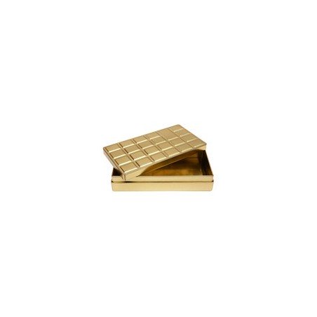 Tablette chocolat métalissée, or, 1 pièce