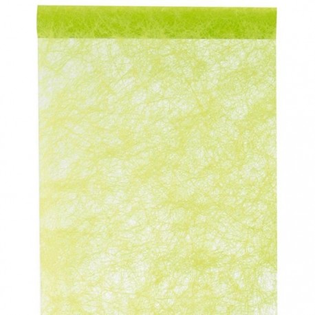 Chemin de table fanon vert 0.30 cm x 5 mètres