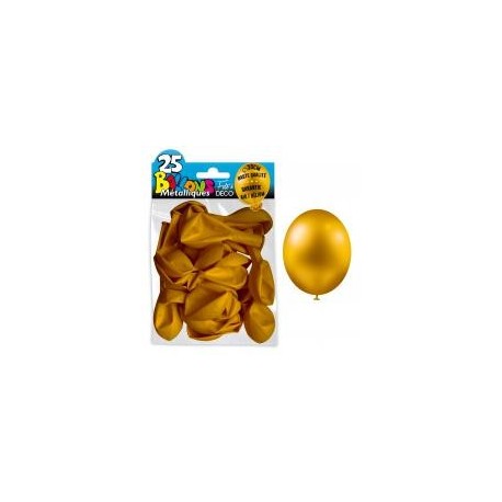 25 Ballons crystal, metallisiert, gold