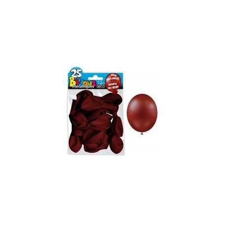 25 ballons métal chocolat
