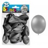 25 Ballons crystal, metallisiert, silber