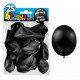 25 Ballons crystal, metallisiert, schwarz