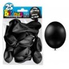25 Ballons crystal, metallisiert, schwarz