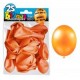 25 Ballons crystal, metallisiert, orange Koralle