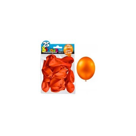 25 palloncini in metallo arancione. D. 30cm