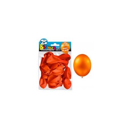 25 ballons métal orange