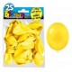 25 ballons métal jaune citron