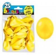 25 palloncini metallizzati gialli. D. 30cm