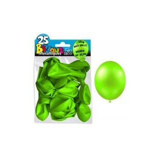 25 palloncini in metallo verde. D. 30cm