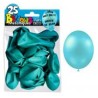 25 palloncini in metallo blu ciaro. D. 30cm