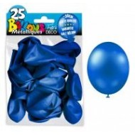 25 ballons métal bleu marine, ø 30 cm