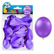 25 ballons métal violet clair, ø 30 cm