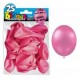 25 Ballons crystal, metallisiert, pink