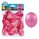 25 ballons métal rose bonbon