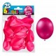 25 Ballons crystal, metallisiert, fuchsia