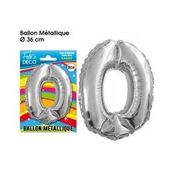 Ballon métallique Chiffre 0