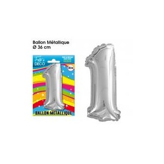 Ballon métallique Chiffre 1