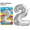 Ballon métallique Chiffre 2