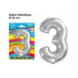 1 Ballon mit Metall-Aspekt, Nummer 3