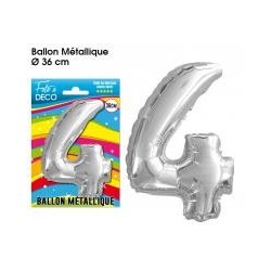 Ballon métallique Chiffre 4