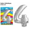 Ballon métallique Chiffre 4