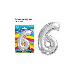 Ballon métallique Chiffre 6