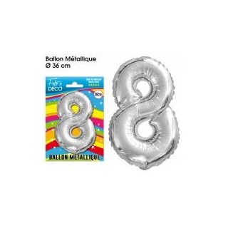Ballon métallique Chiffre 8