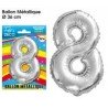 Ballon métallique Chiffre 8