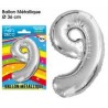 Ballon métallique Chiffre 9