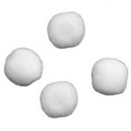 Sachet 4 boules de neige coton 8 cm