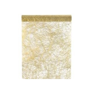 Runner metallico Fanon, oro, 30 cm x 5 m