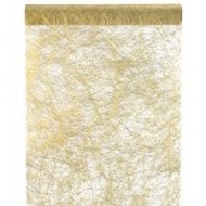 Runner metallico Fanon, oro, 30 cm x 5 m