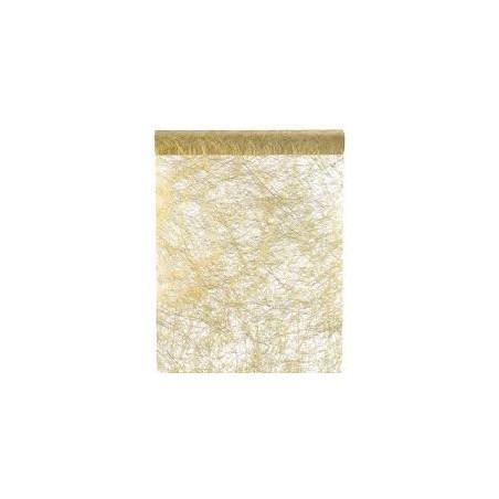 Chemin de table fanon métallisé, or, 30 cm x 5 mètres
