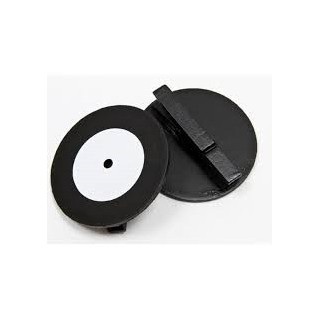 Disque musique 33 tours sur pince en bois (x2)