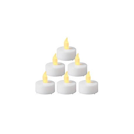 Set 6 led bianco più caldo diam. 4 cm