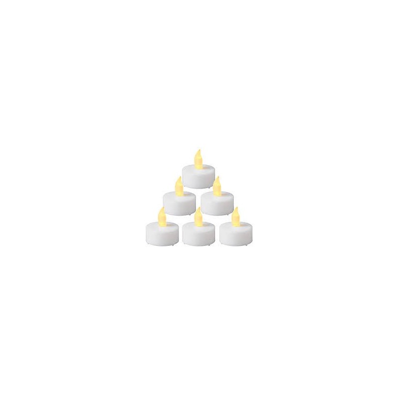 Set 6 leds blanc ch plat diam. 4 cm