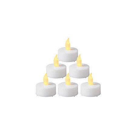 Set 6 led bianco più caldo diam. 4 cm