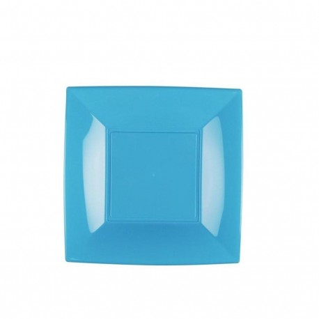 12 Teller quadratisch, 29 x 29 cm, Blau
