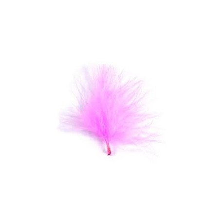 Sacchetto di 20 piume, rosa, 7 cm