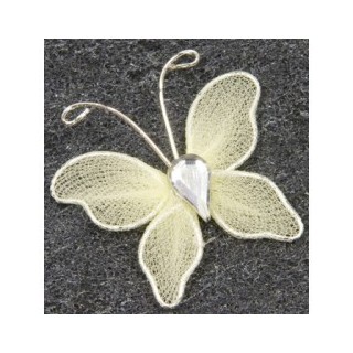 10 Papillons déco. petit modèle ivoire