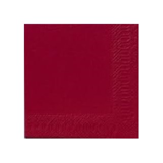125 Serviettes 3 couches 40x40 1/4 bordeaux