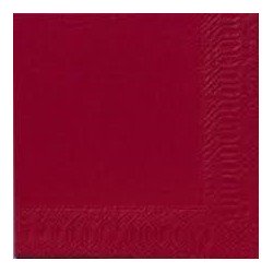125 Serviettes 3 couches 40x40 1/4 bordeaux