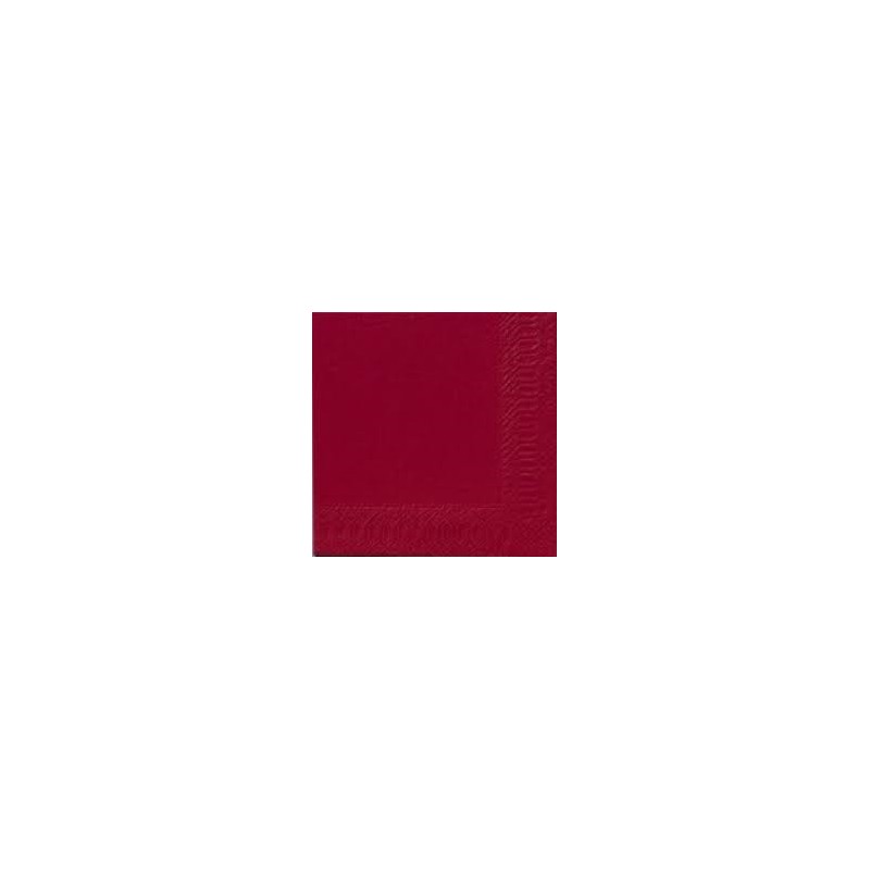 125 tovaglioli 3 strati 40x40 1/4 di bordò