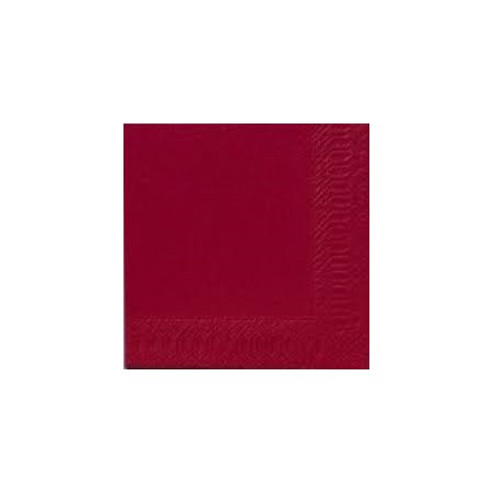 125 Zelltuch-Servietten, 3 lagig, 40x40 1/4, bordeaux