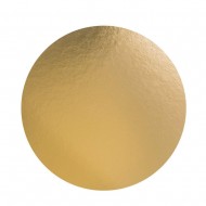 1 Karton, Tortenscheibe, gold/schwarz, rund, Dm. 32cm