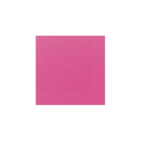 125 Serviettes 3 couches 40x40 1/4 fuchsia