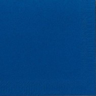 125 Serviettes 3 couches 40x40 1/4 bleu foncé